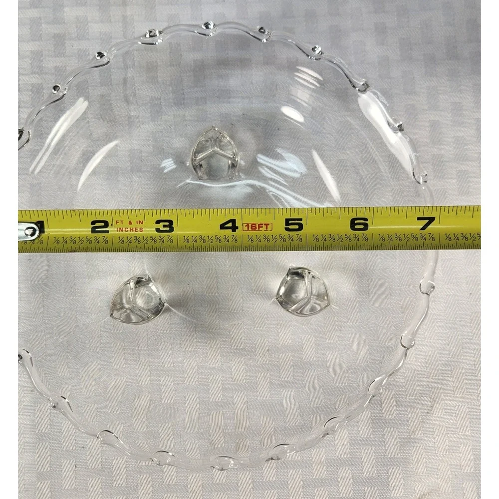 FOSTORIA CENTURY 3 FOOTED BOWL 7 INCH DIAMETER  2.5 INCHES TALL
